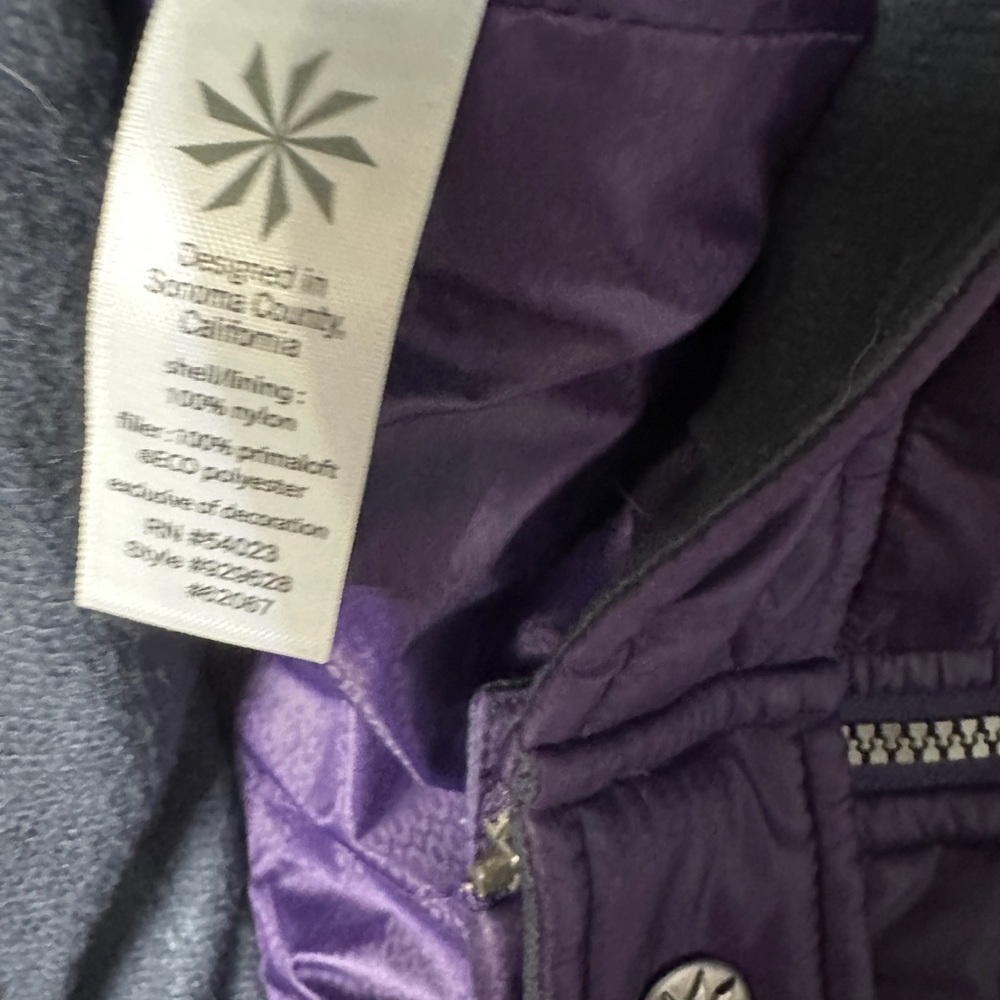 Athleta Insulated Quilted Mini Skirt Women’s Size 8 Purple Zip Front Active - Picture 7 of 7